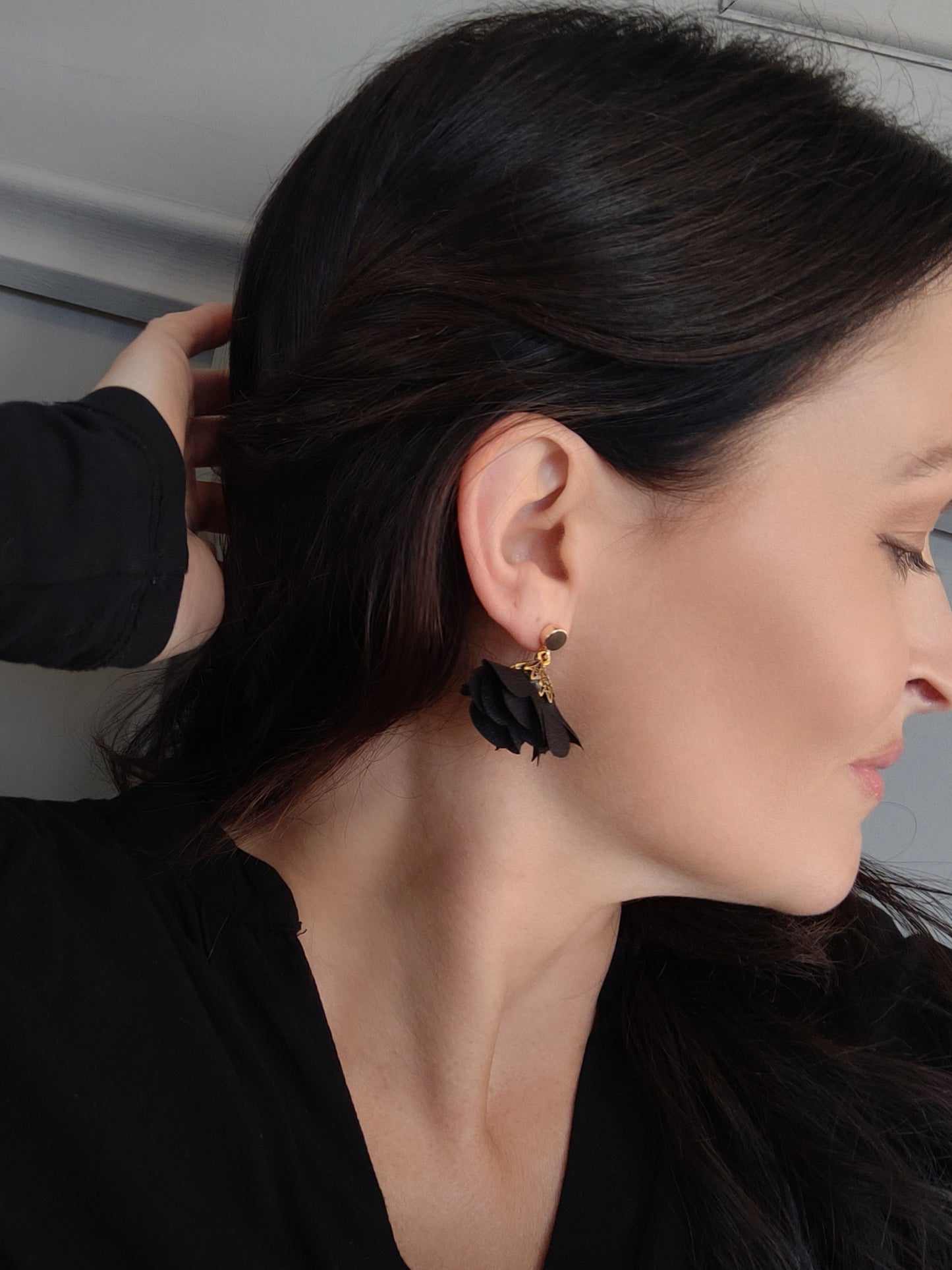 Fleur Earrings - Black