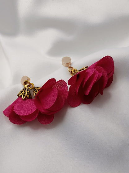 Fleur Earrings - Cerise Pink