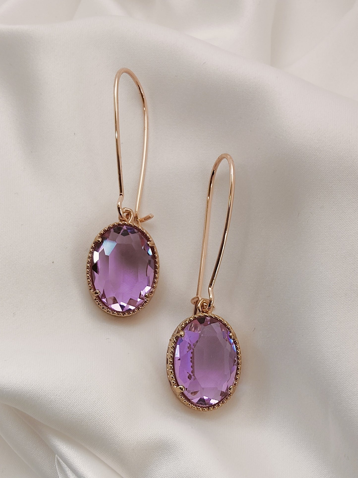 Queen Crystal Earrings - Heather
