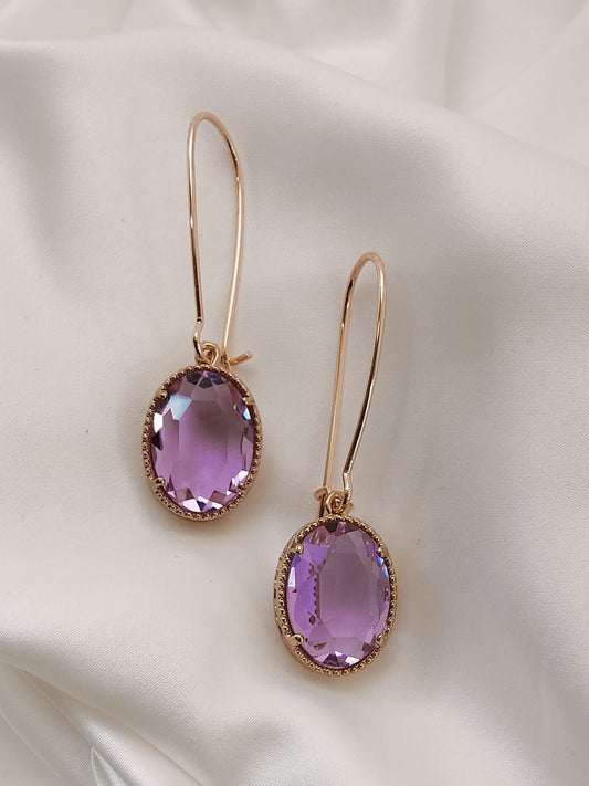 Queen Crystal Earrings - Heather