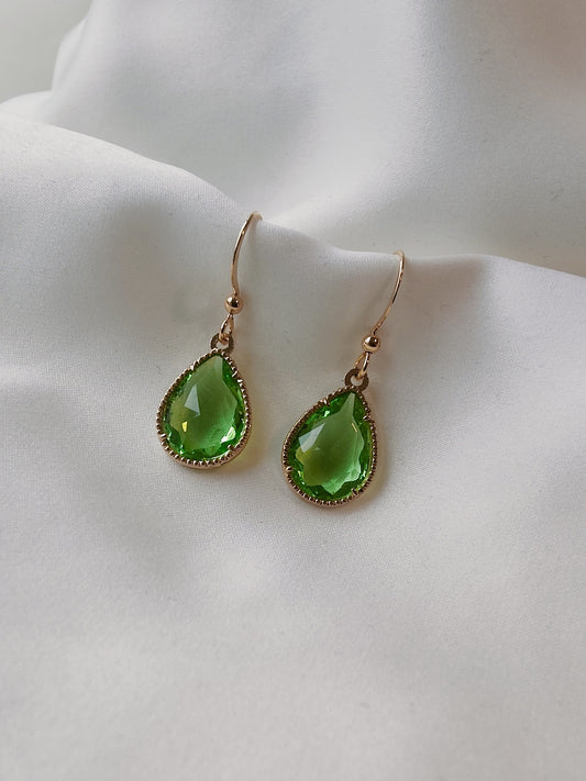 Teardrop Earrings - Spring Green