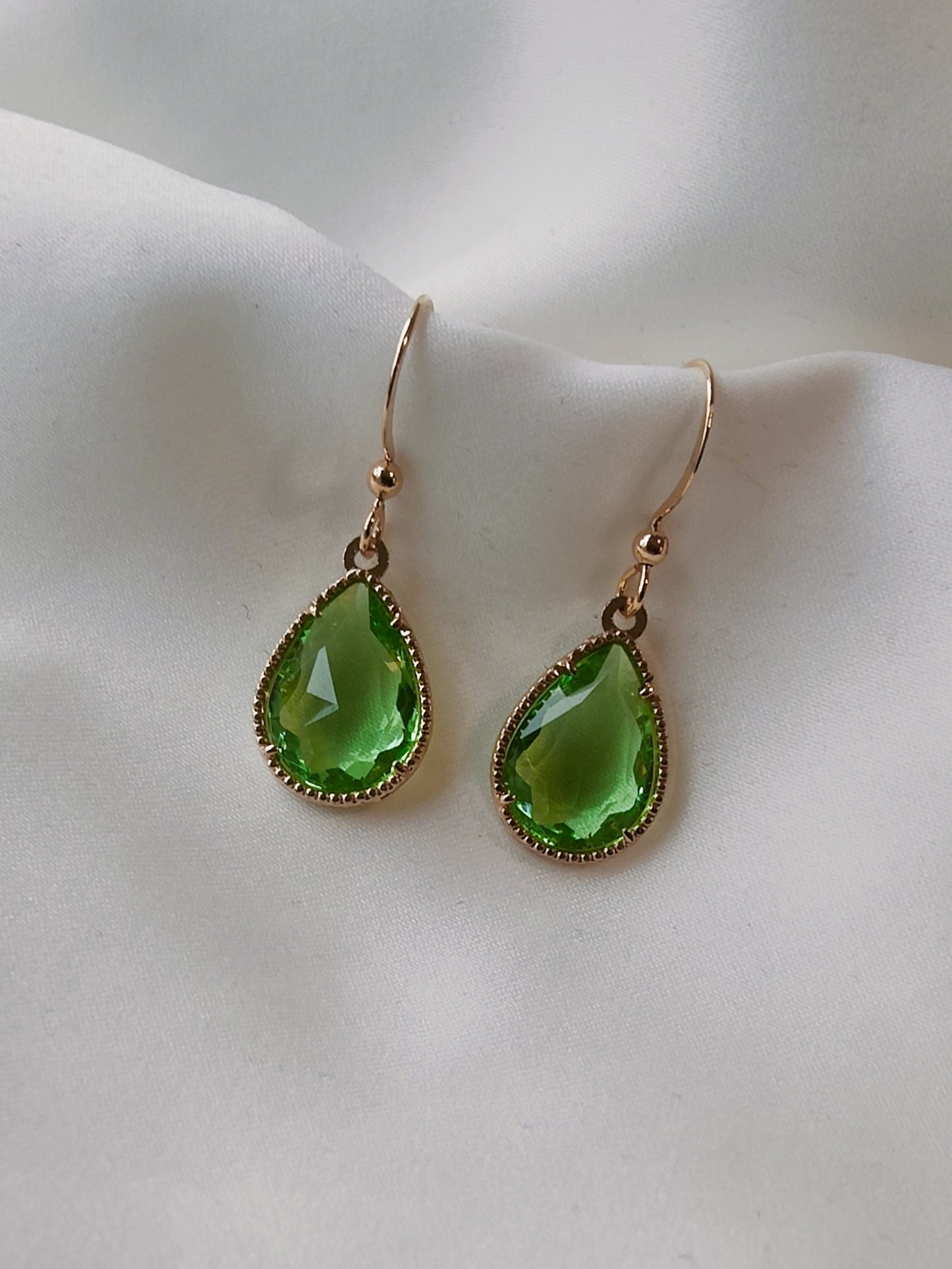 Teardrop Earrings - Spring Green