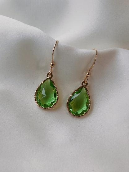 Teardrop Earrings - Spring Green