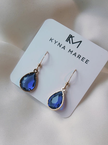 Teardrop Earrings - Royal Blue