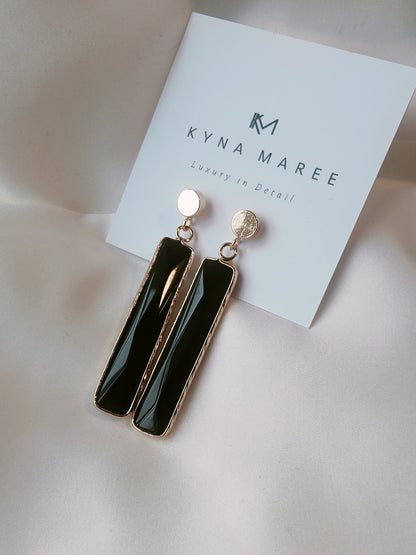 Black Bar Earrings