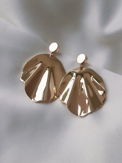 ENYA - Statement Gold Disc Earrings