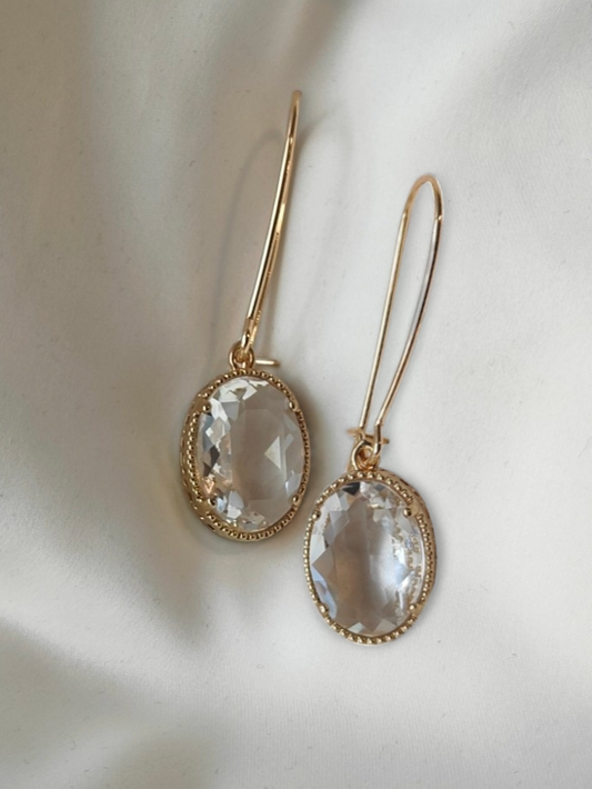 Queen Crystal Earrings - Clear