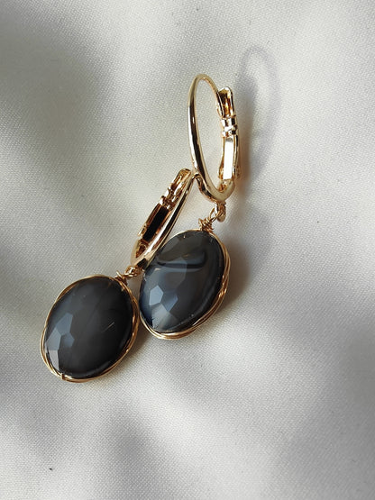 Countess Earrings - Smokey Grey