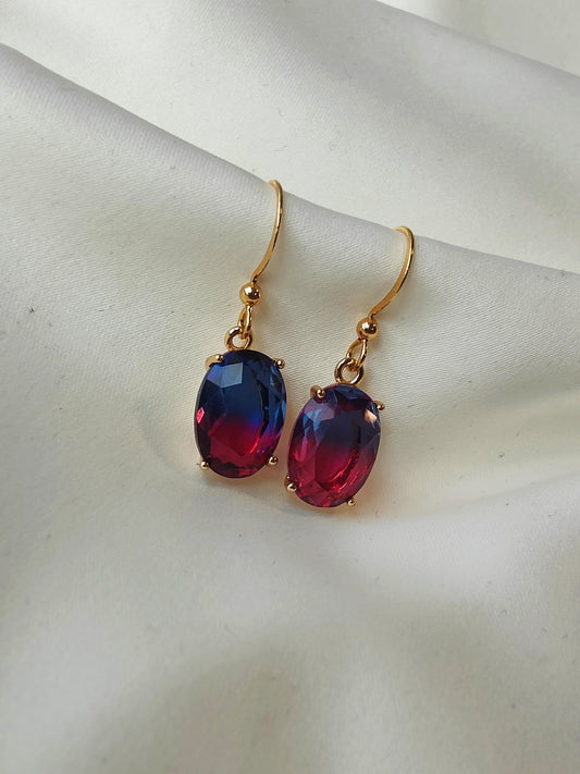 Ombre Earrings - Blueberry