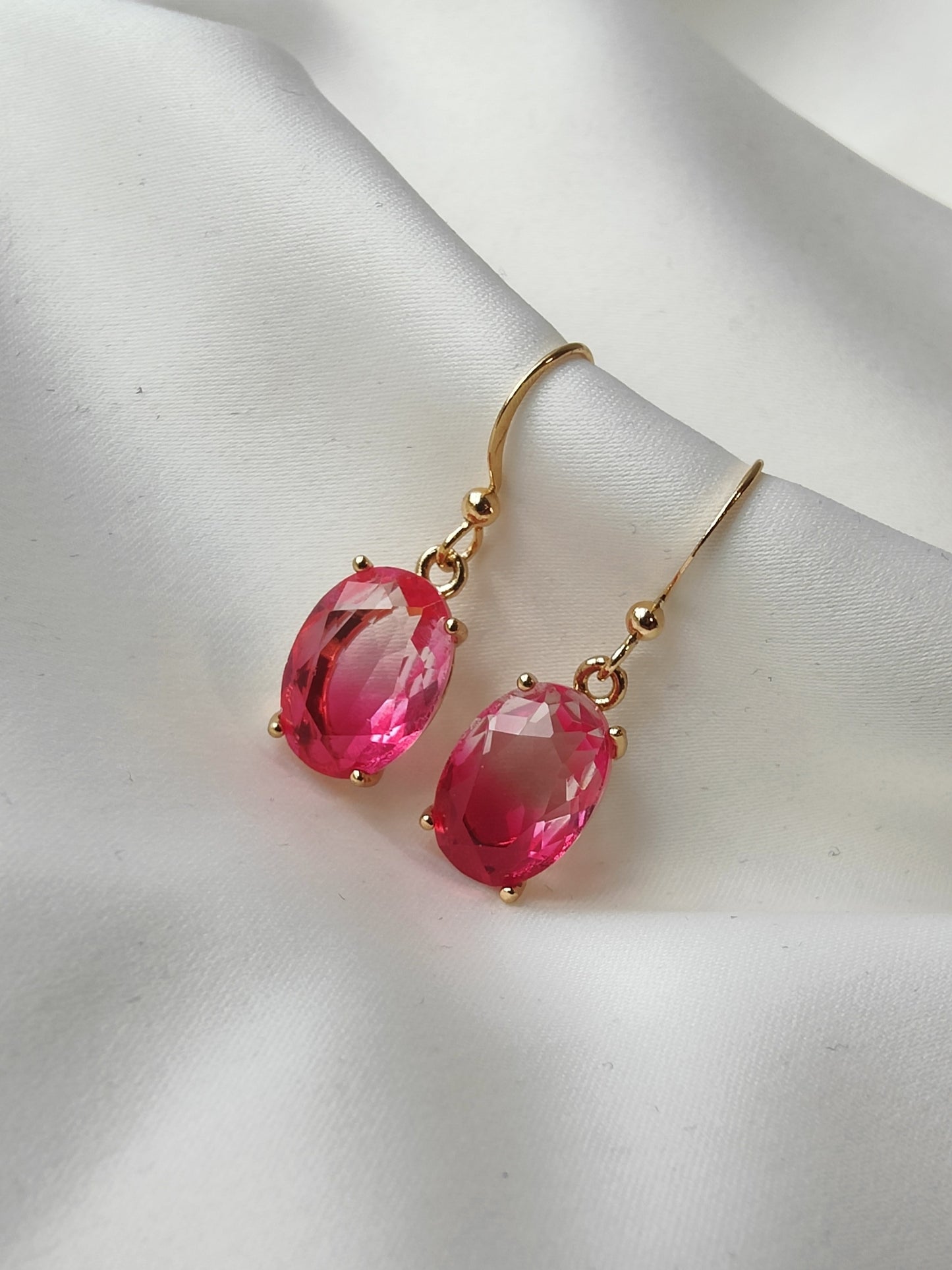Ombre Earrings - Raspberry