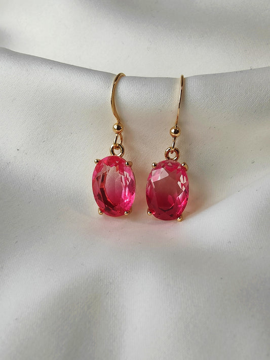 Ombre Earrings - Raspberry