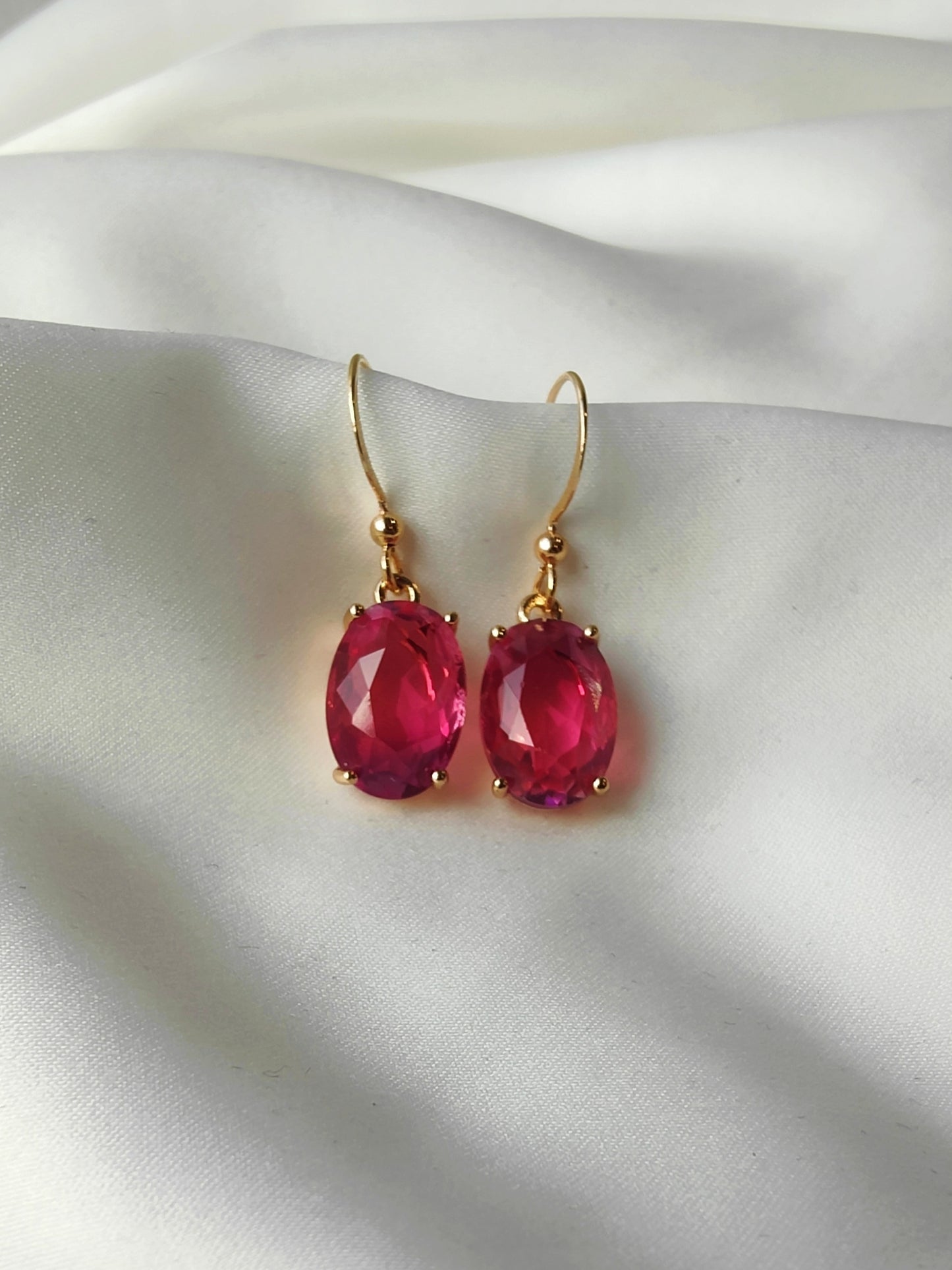 Ombre Earrings - Berry pink