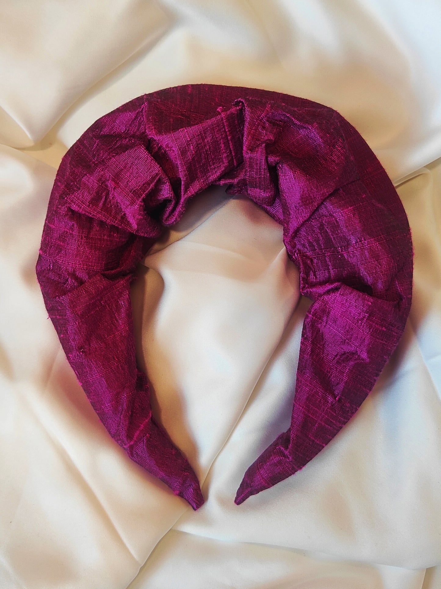 Statement Ruffle Headband - Electric Berry