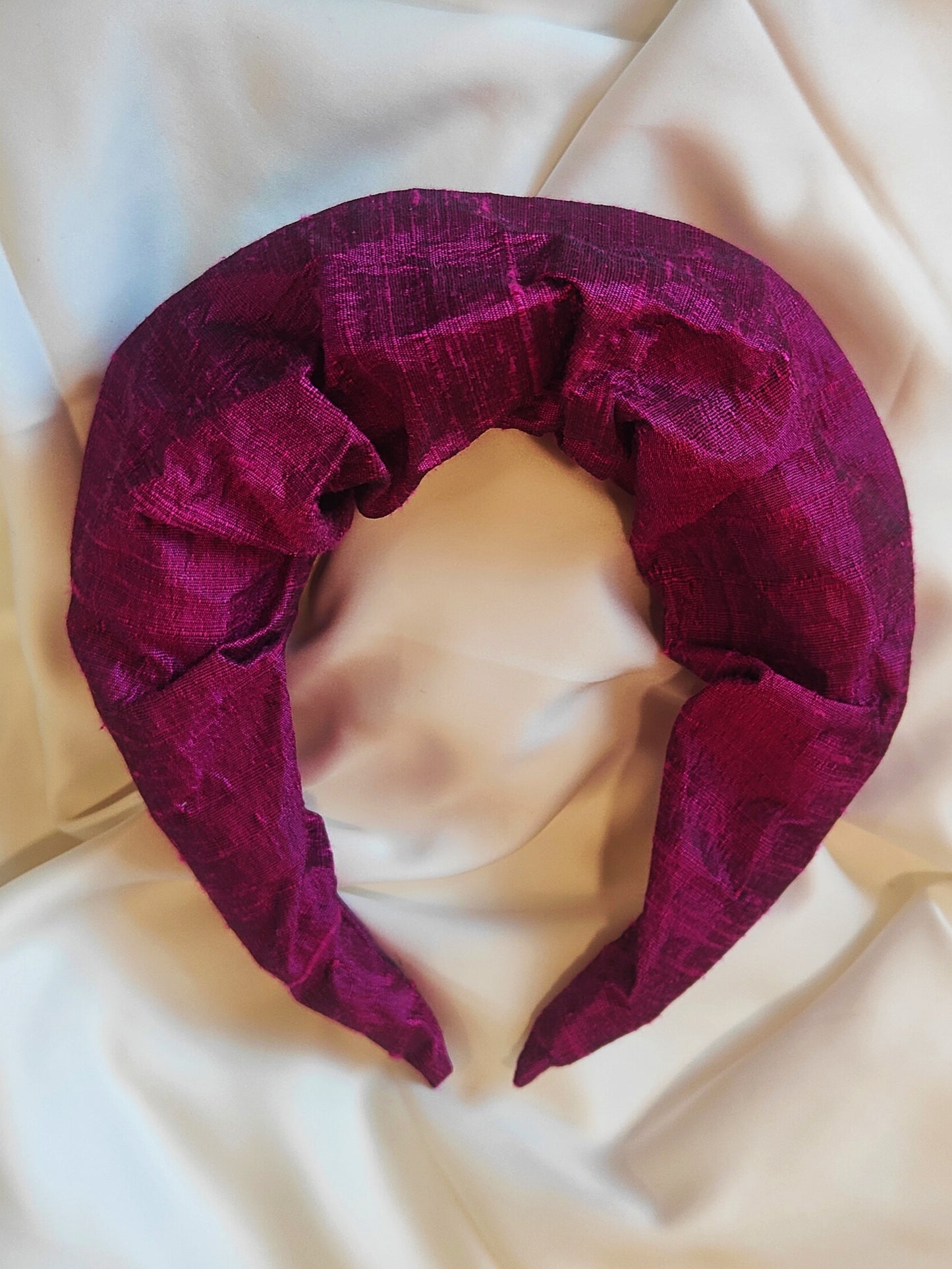 Statement Ruffle Headband - Electric Berry