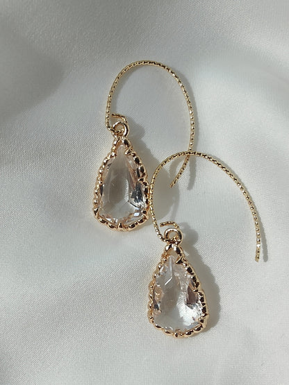 DANA - Crystal Gold & Crystal drop earring
