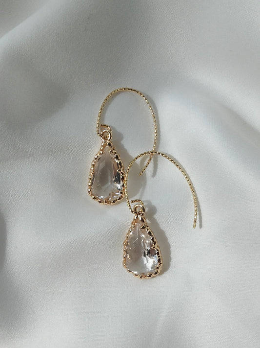 DANA - Crystal Gold & Crystal drop earring