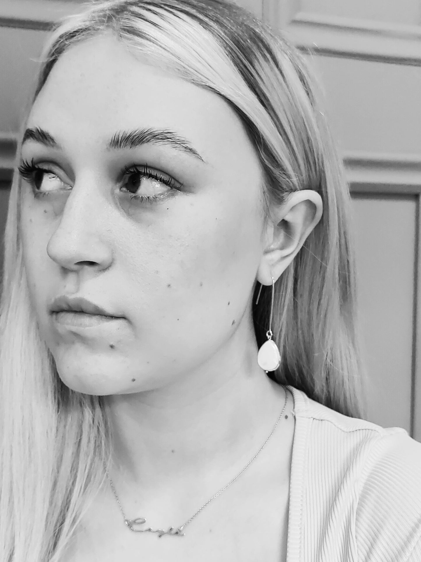 CORINNE - Contemporary Gold Hoop Bridal Earrings (Copy)