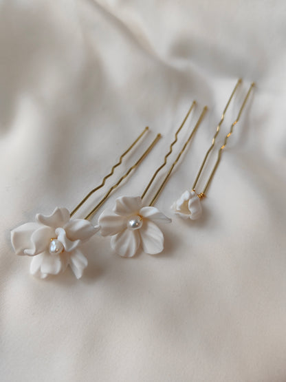 Anemone Pins- Floral Bridal Hair Accessory
