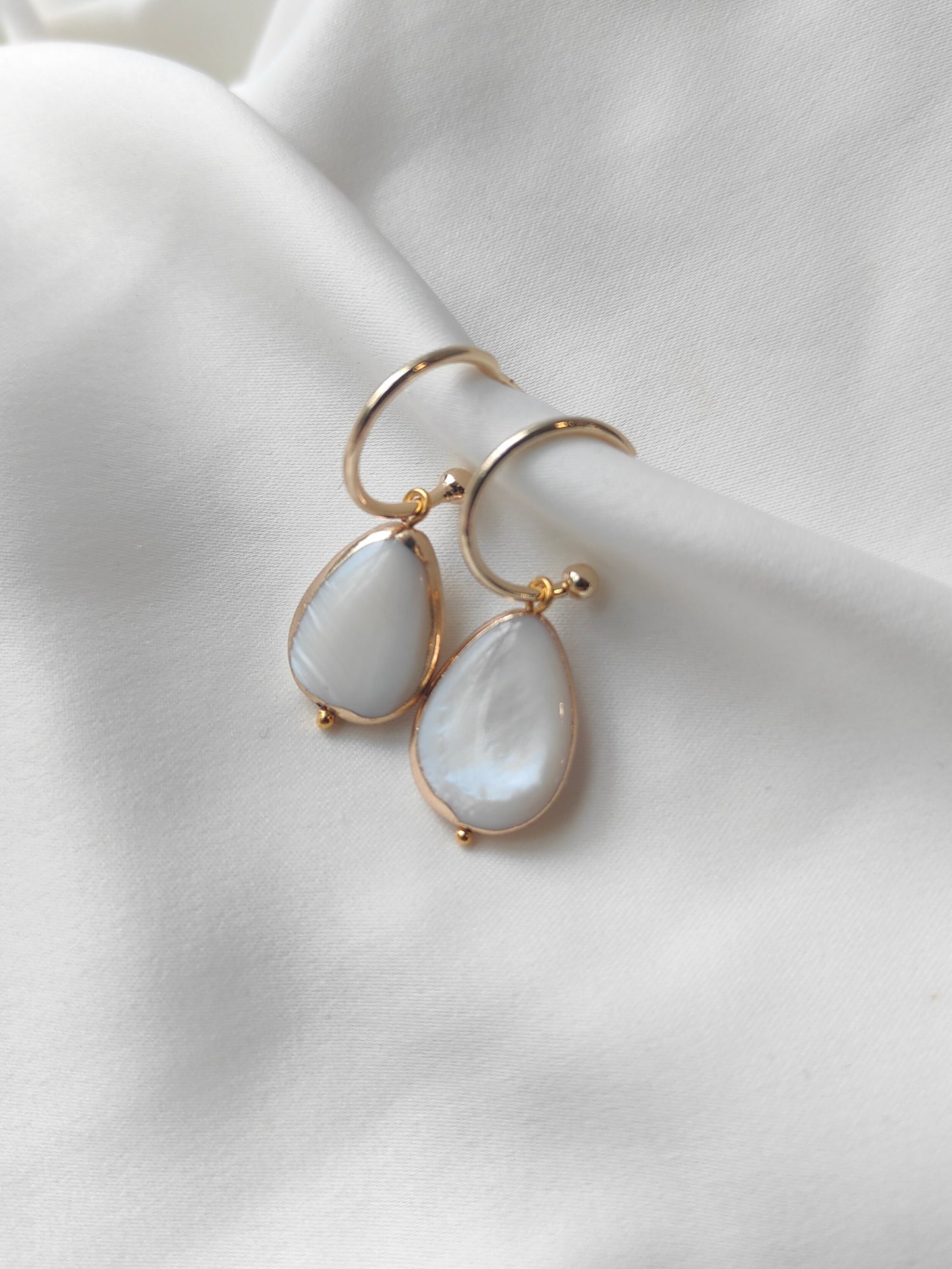 CARMEN - Contemporary Gold Hoop Bridal Earrings