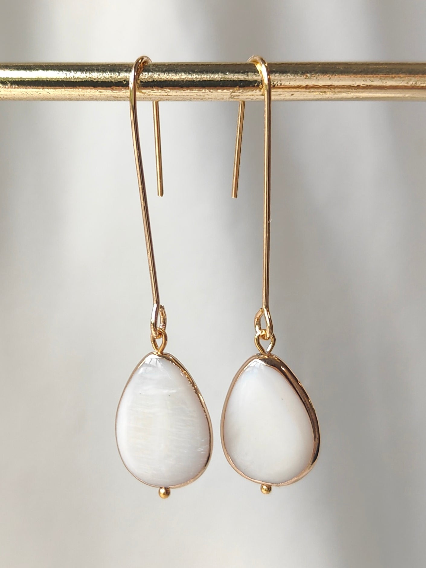 CORINNE - Contemporary Gold Hoop Bridal Earrings (Copy)