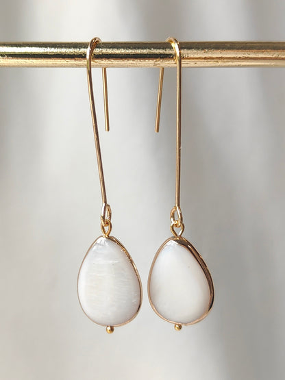 CORINNE - Contemporary Gold Hoop Bridal Earrings (Copy)