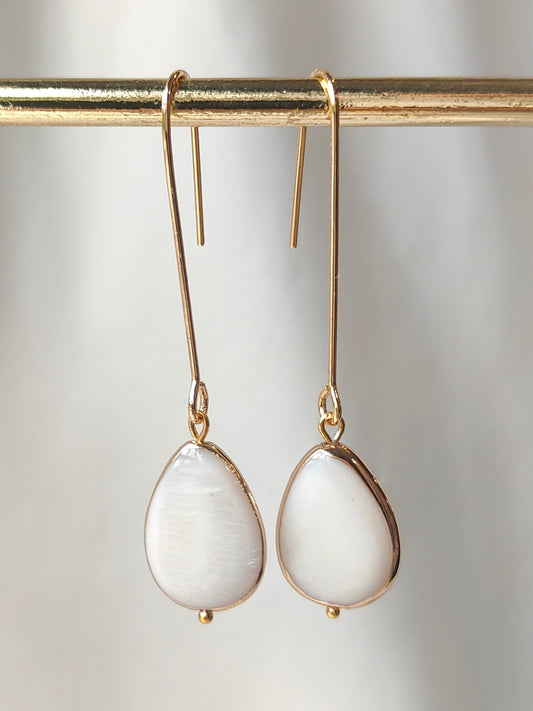 CORINNE - Contemporary Gold Hoop Bridal Earrings (Copy)