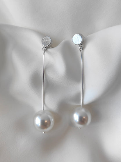 AUDREY - Ráiteas Airgid Earrings Pearl