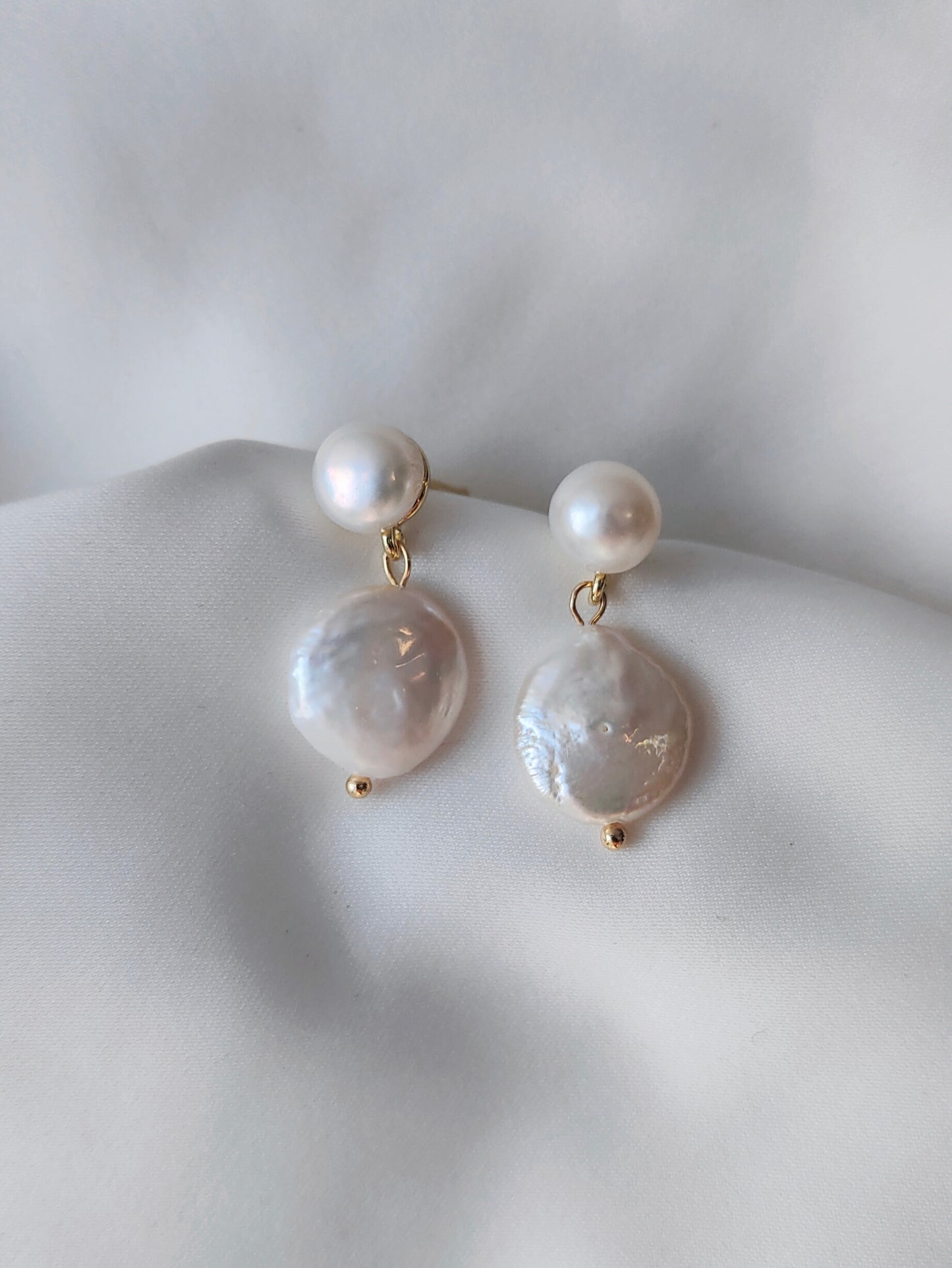 BROOKE - Contemporary Pearl Bridal Earrings