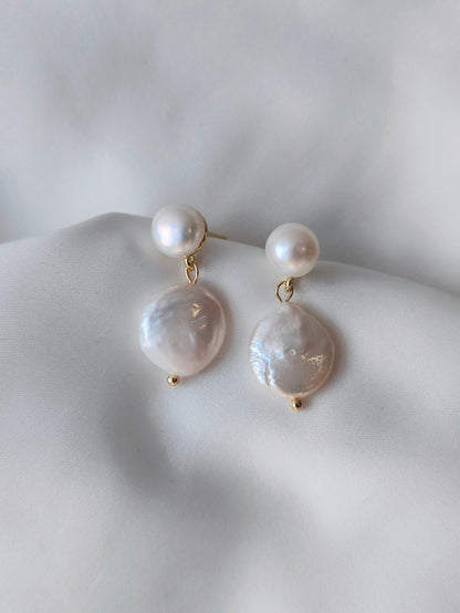 BROOKE - Contemporary Pearl Bridal Earrings