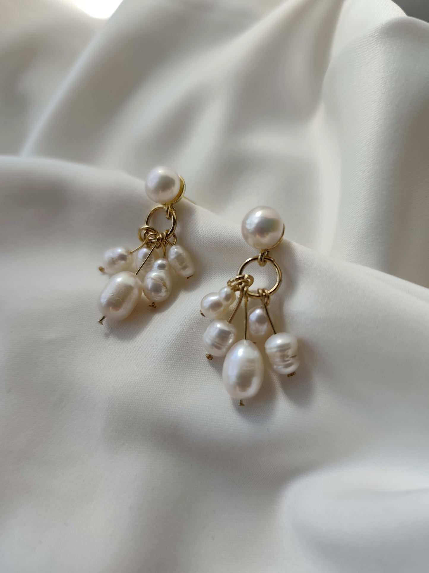 HAILEY - Statement Freshwater Pearl Bridal Earrings