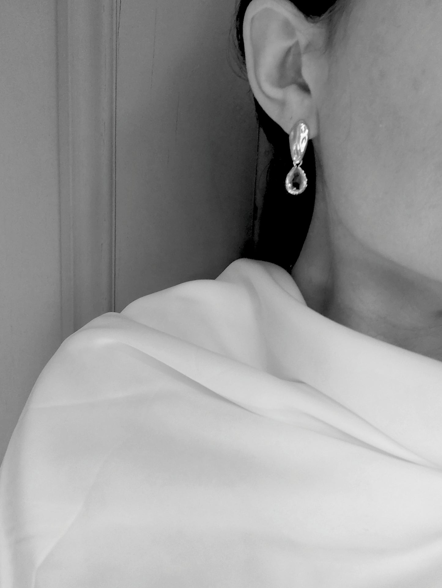 Kacey - Gold Gem Earrings - Royal Blue