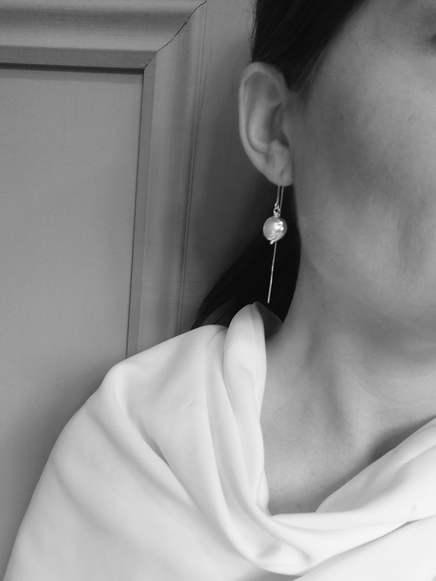 FREYA - Earring Bridal Drop Pearl Fionnuisce