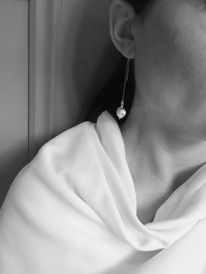 FREYA - Earring Bridal Drop Pearl Fionnuisce