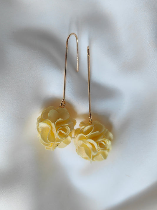 Georgia - Floral drop earrings - Lemon
