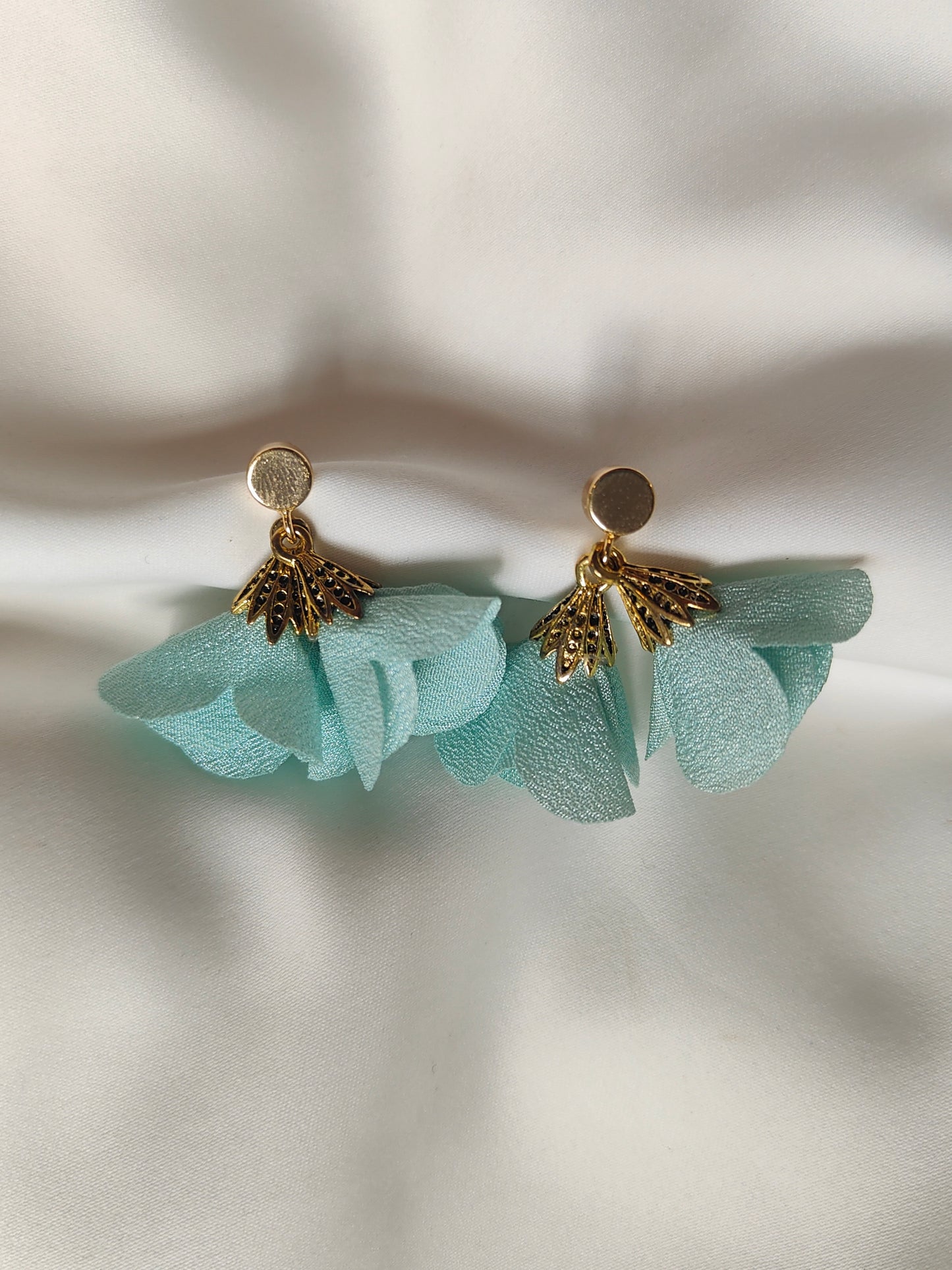 Fleur Earrings - Aqua