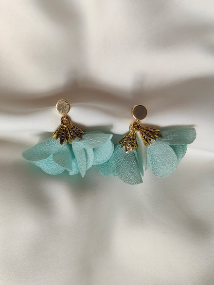 Fleur Earrings - Aqua