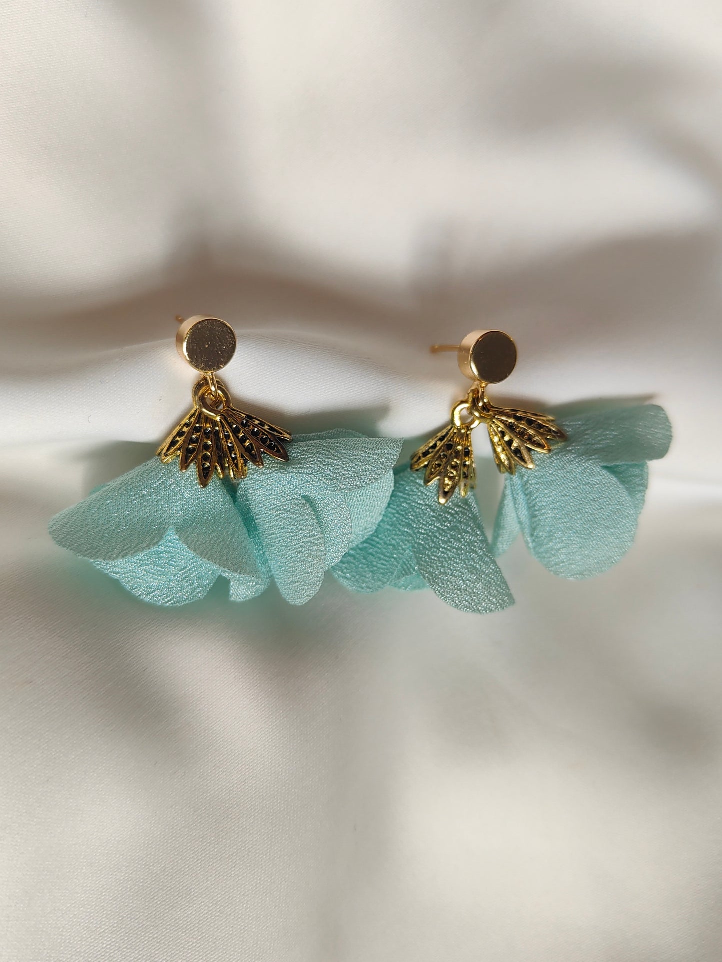 Fleur Earrings - Aqua