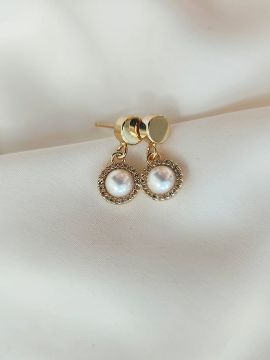 SALLY - Petite Pearl Stud Earrings