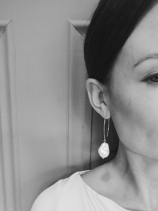 MONICA - Statement Pearl Drop Bridal Earrings