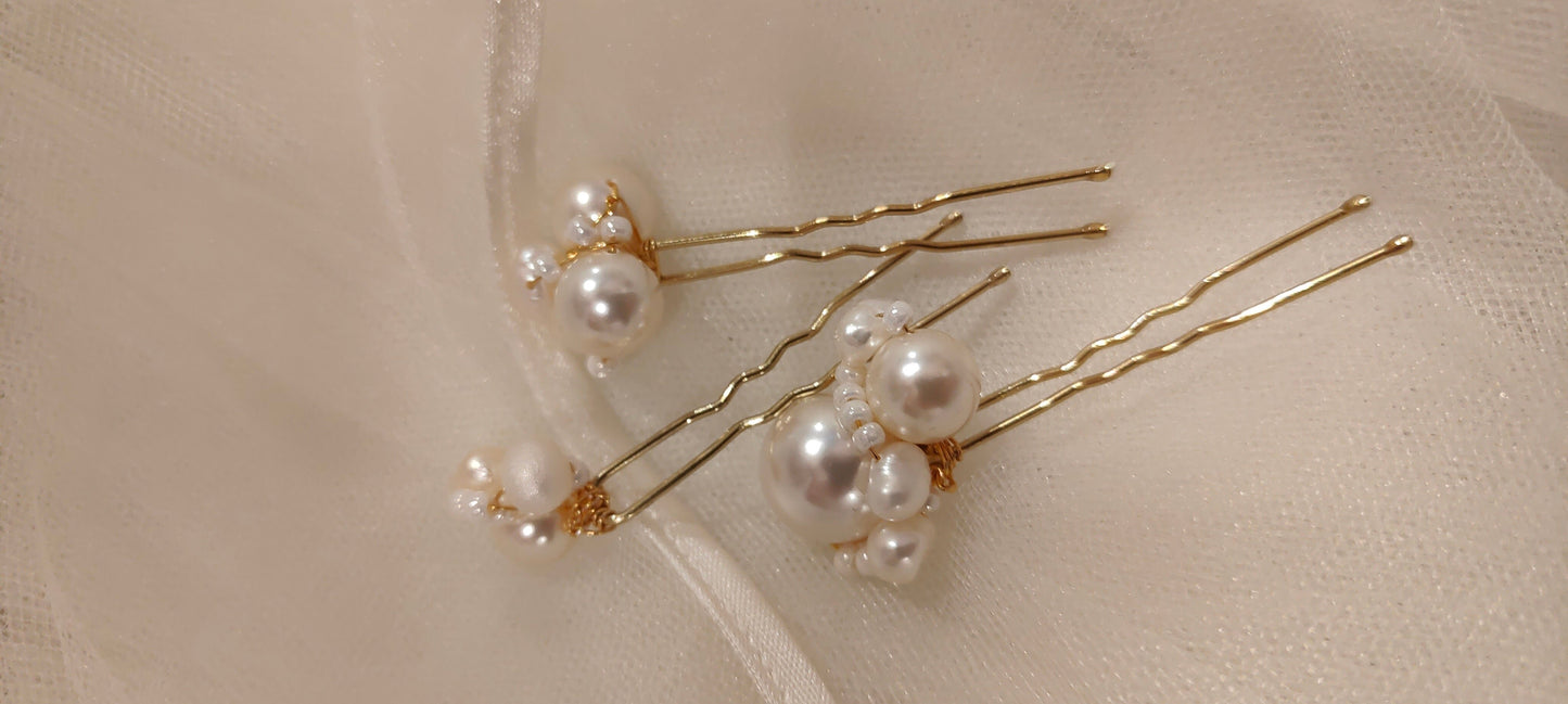 PEARL Pin Set - Bridal Gruaige Cúlpháirtí