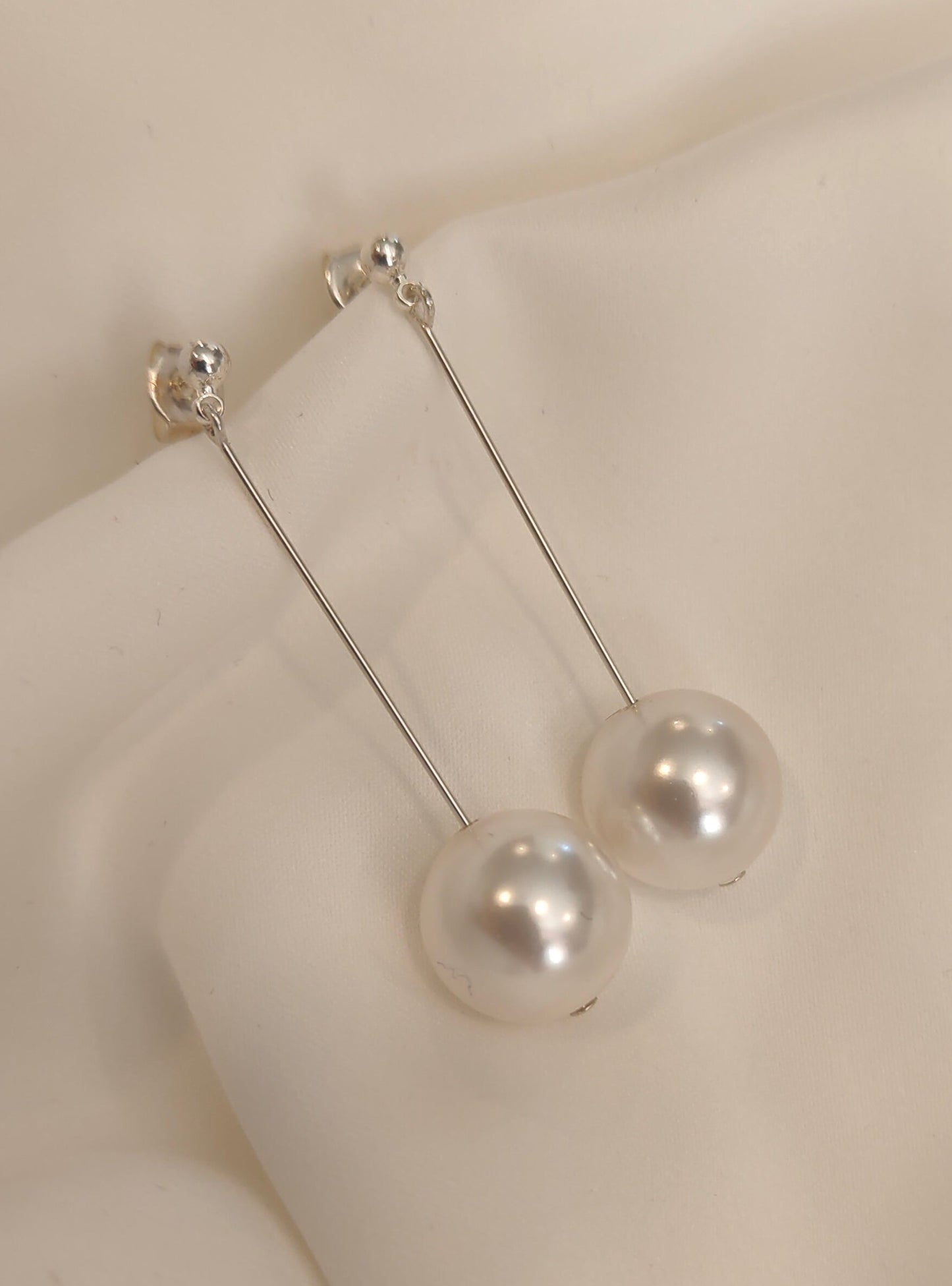 AUDREY - Ráiteas Airgid Earrings Pearl