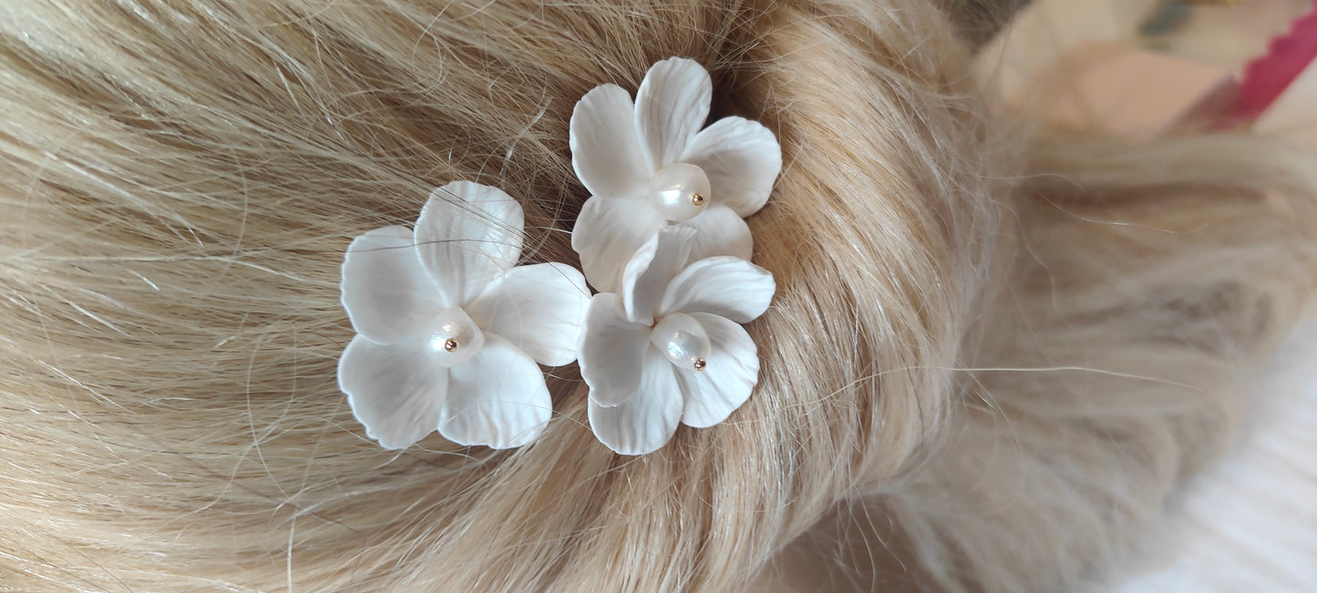 BLANCHE Pins- Floral Bridal Hair Accessory
