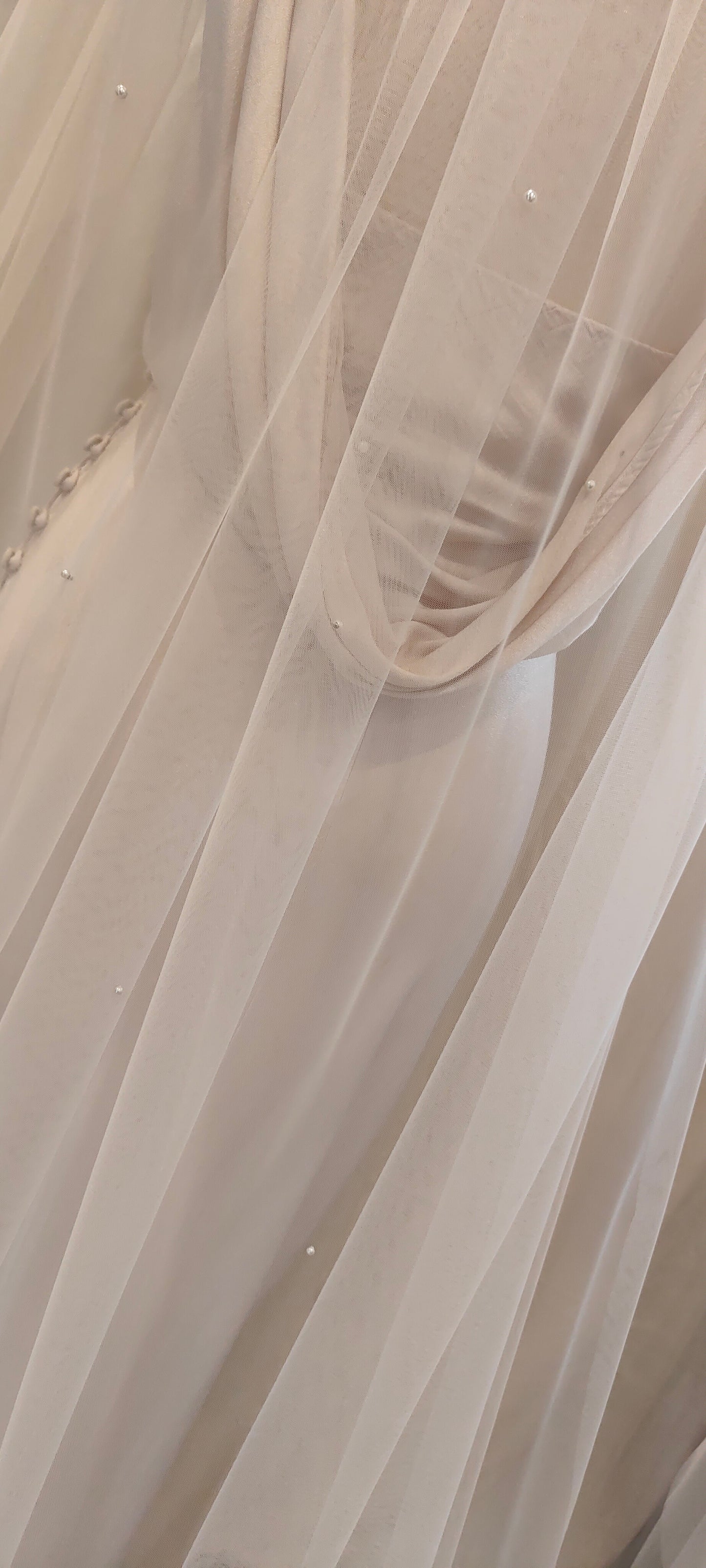 JENNIFER  - Cascading Pearl Wedding Veil