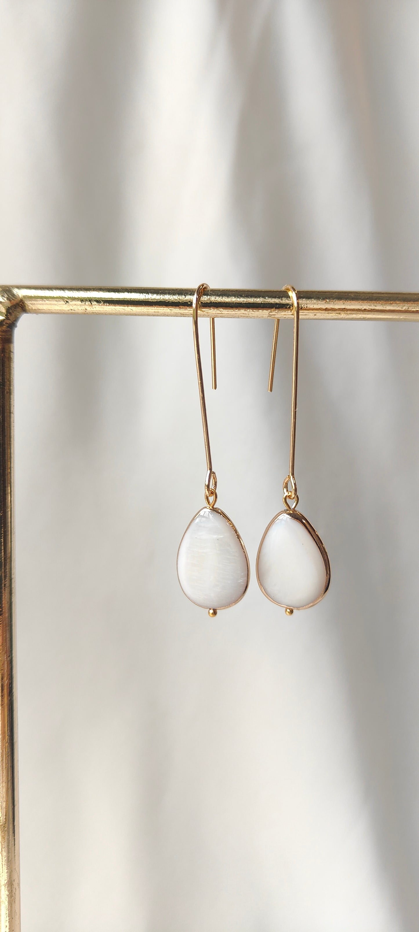 CORINNE - Contemporary Gold Hoop Bridal Earrings (Copy)