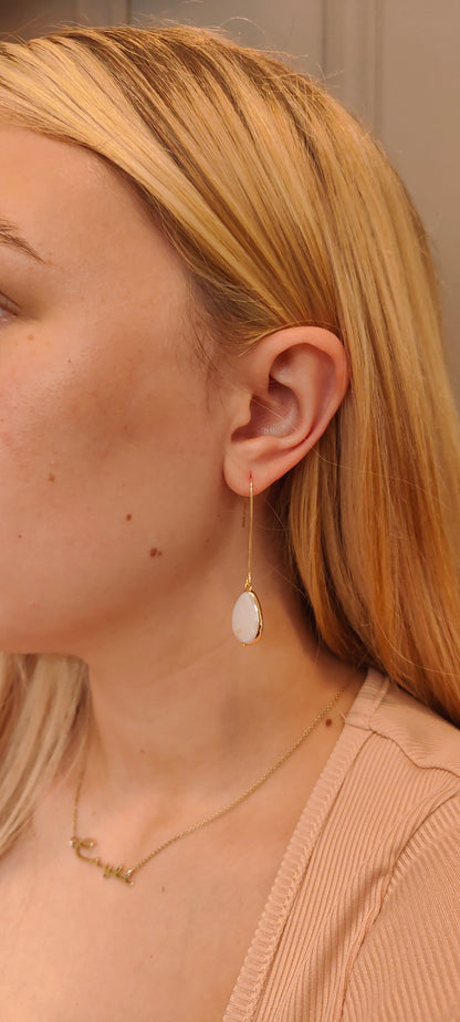 CORINNE - Contemporary Gold Hoop Bridal Earrings (Copy)
