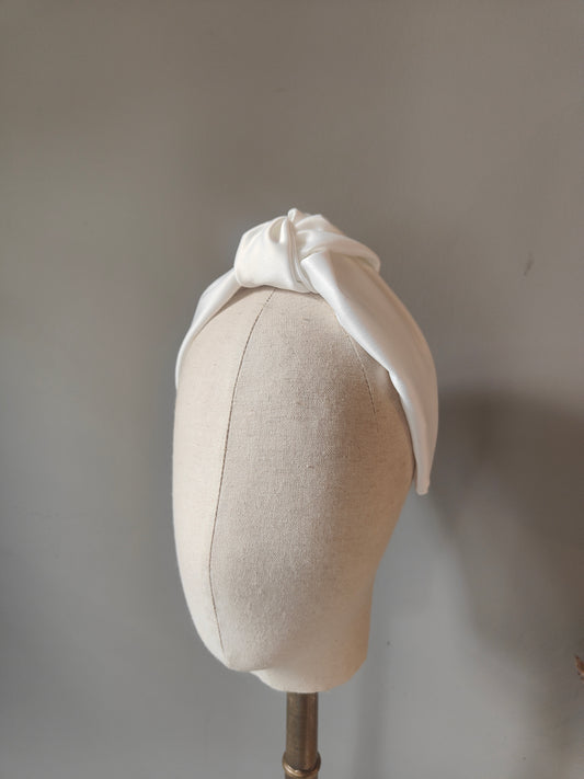 SALE - Satin Knot Top - Bright Ivory