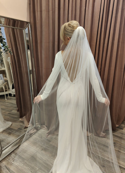 GRAINNE Two-Tier Sheer Tulle Veil