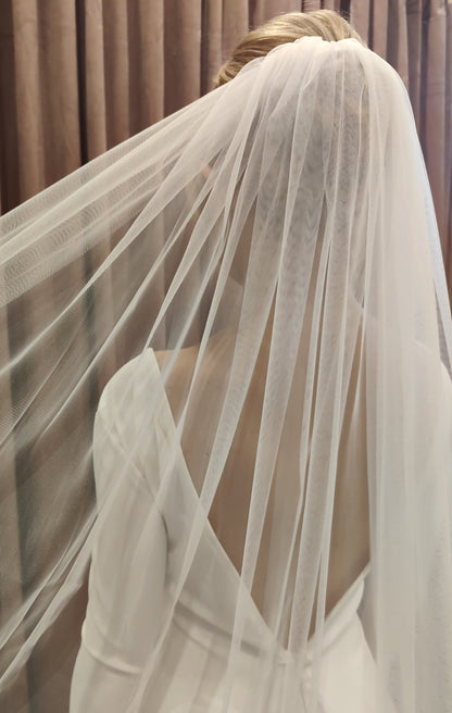 GRAINNE Two-Tier Sheer Tulle Veil