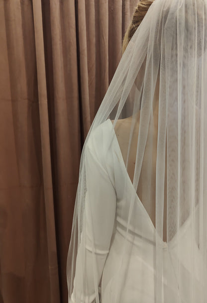 GRAINNE Two-Tier Sheer Tulle Veil