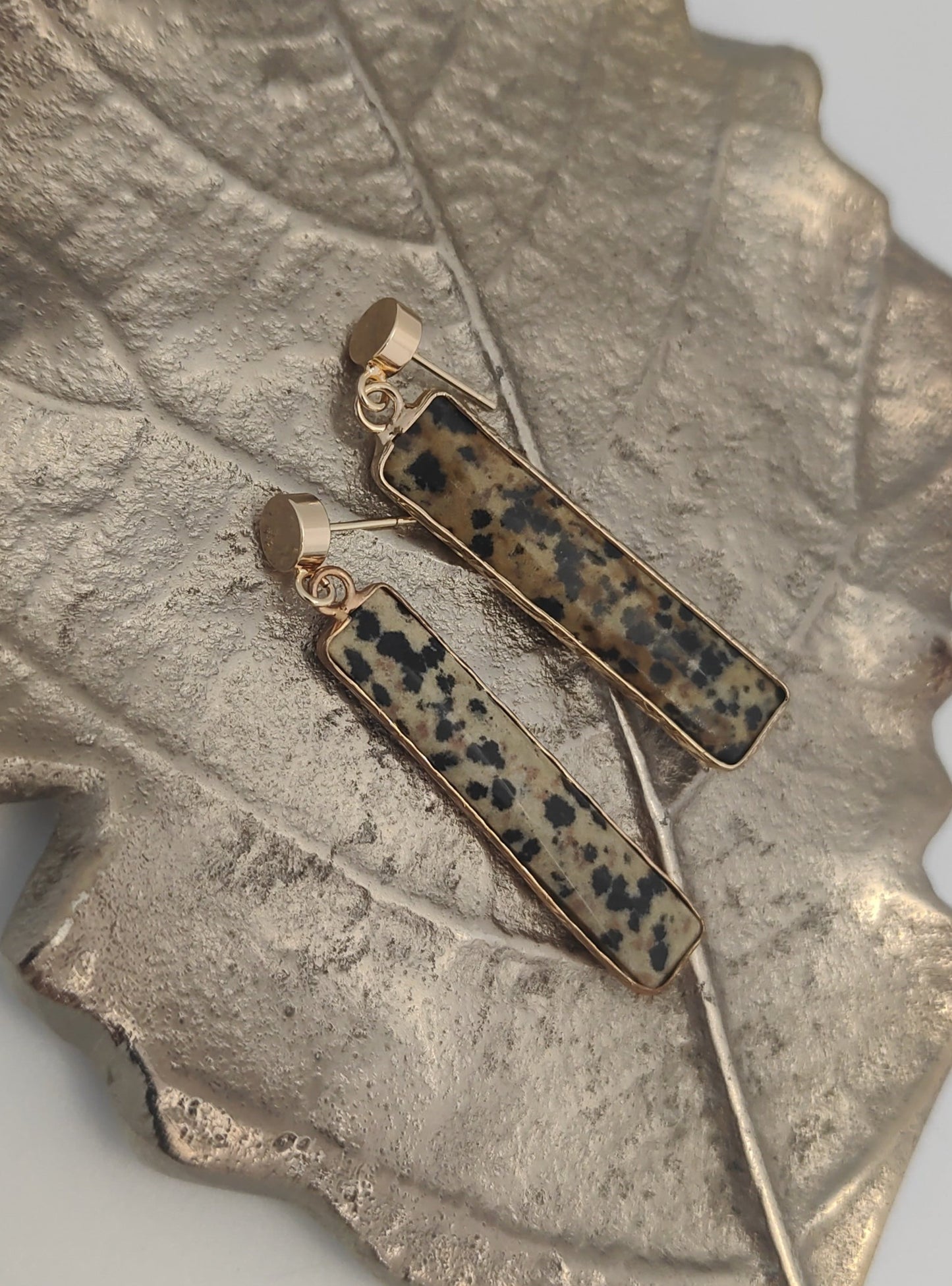 Leopard Bar Earrings